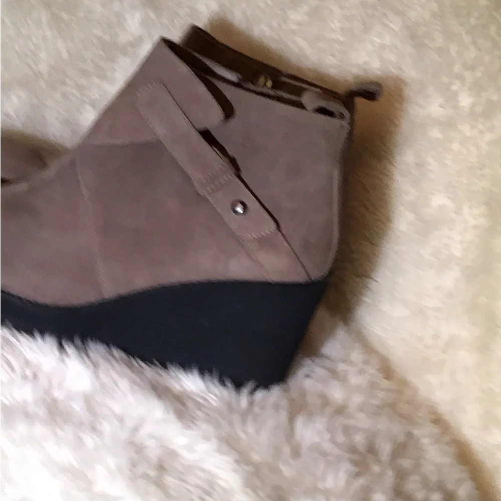 Eileen Fisher womens  tinker mongoose wedge ankle boots size 9.5